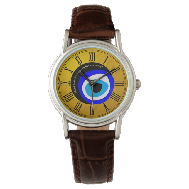 Evil Eye Talisman & Arabic Amulet /Greek Blessed  Watch (Front)
