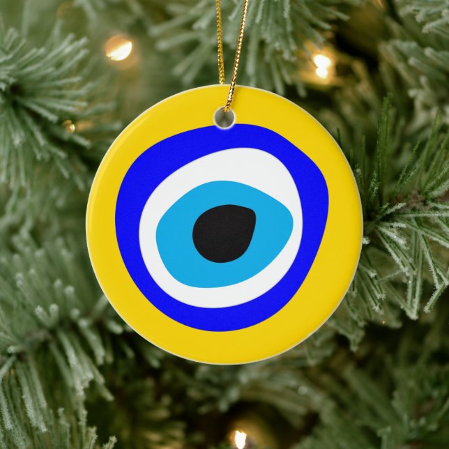 Evil Eye Talisman & Arabic Amulet /Turkish, Greek Ceramic Tree Decoration (Tree)