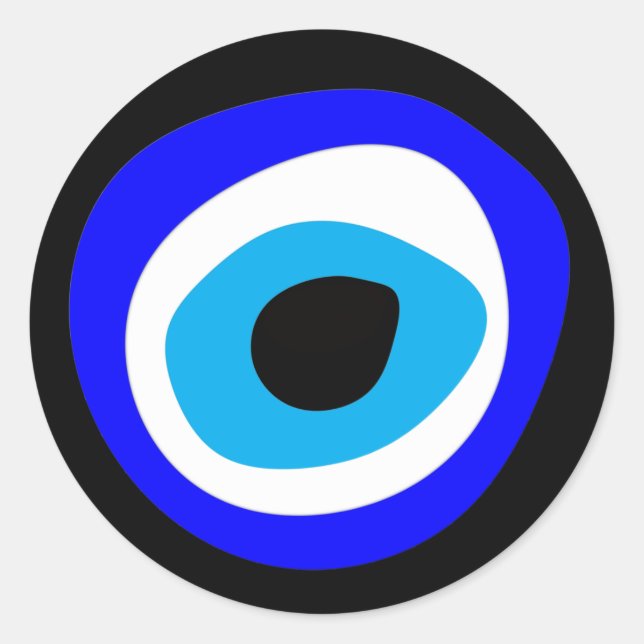 Evil Eye Talisman & Arabic Amulet /Turkish, Greek Classic Round Sticker (Front)