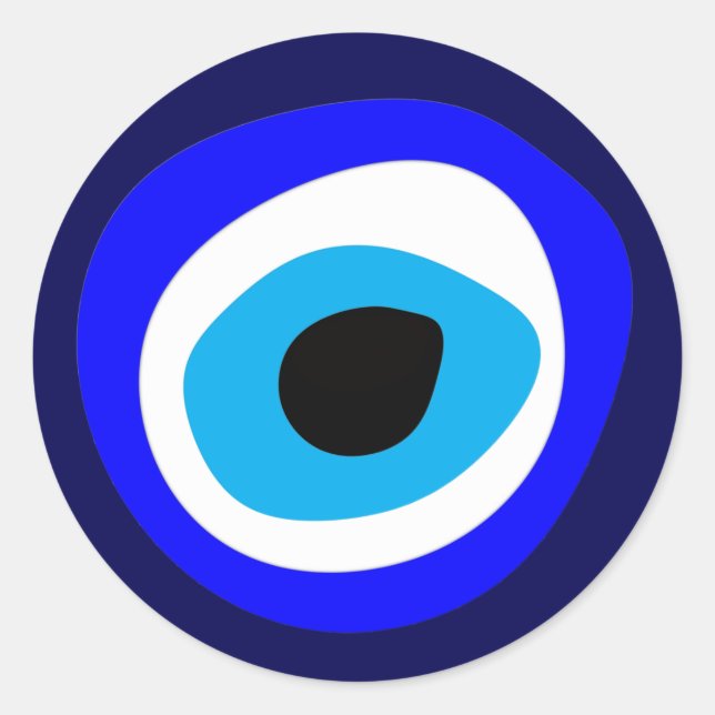 Evil Eye Talisman & Arabic Amulet /Turkish, Greek  Classic Round Sticker (Front)