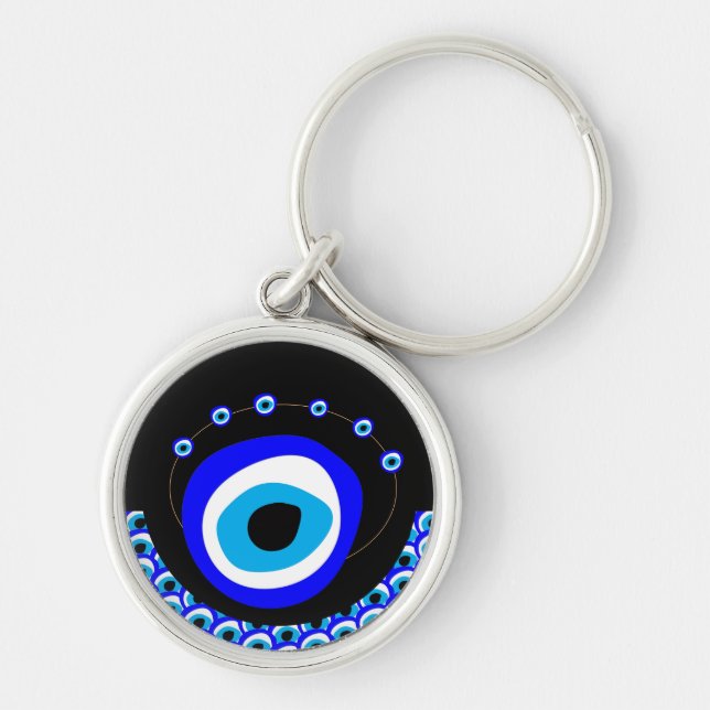 Evil Eye Talisman & Arabic Amulet /Turkish, Greek  Key Ring (Front)