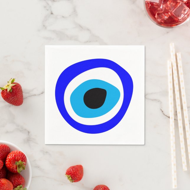 Evil Eye Talisman & Arabic Amulet /Turkish, Greek Napkin (Insitu)