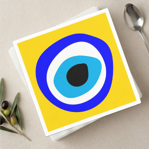 Evil Eye Talisman & Arabic Amulet /Turkish, Greek Napkin