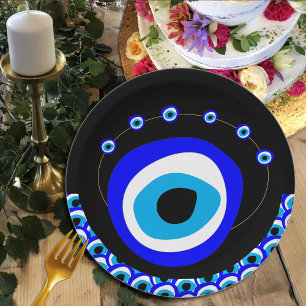 Evil Eye Talisman & Arabic Amulet /Turkish, Greek Paper Plate