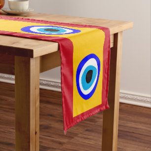 Evil Eye Talisman & Arabic Amulet /Turkish, Greek Short Table Runner