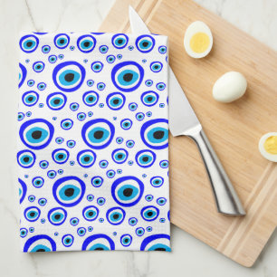 Evil Eye Talisman & Arabic Amulet /Turkish, Greek  Tea Towel