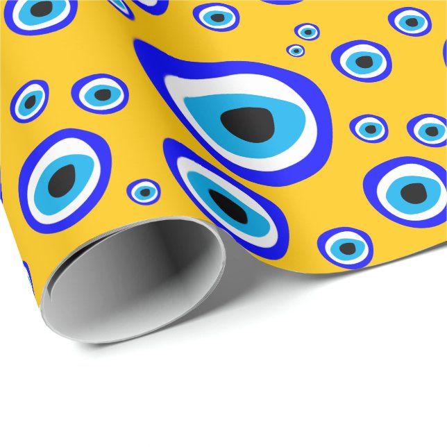 Evil Eye Talisman & Arabic Amulet /Turkish, Greek Wrapping Paper (Roll Corner)