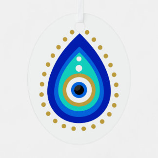 Evil Eye Tear Drop Nazar Protection Metal Tree Decoration