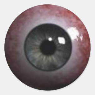 evil eyeball classic round sticker