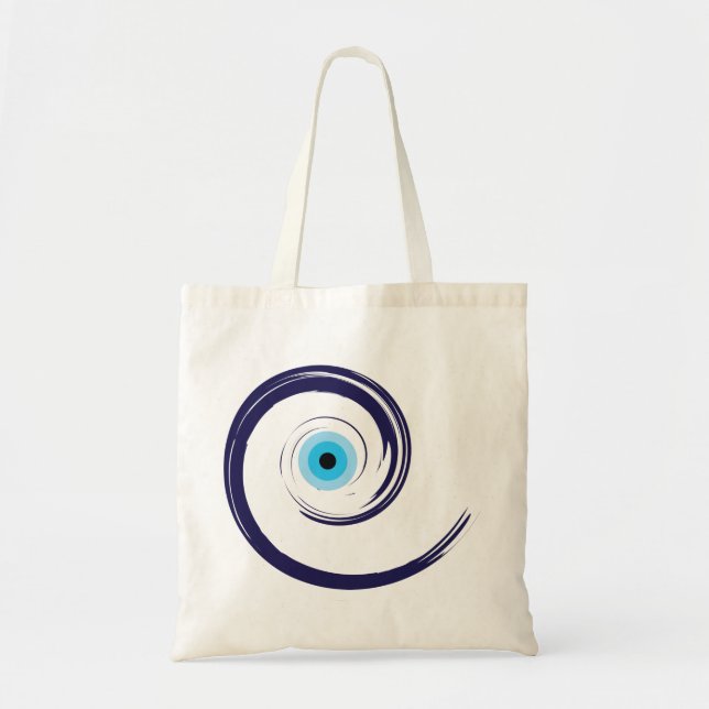 Evil EyeEvil Eye Artistic Blue Greek Tote Bag (Front)