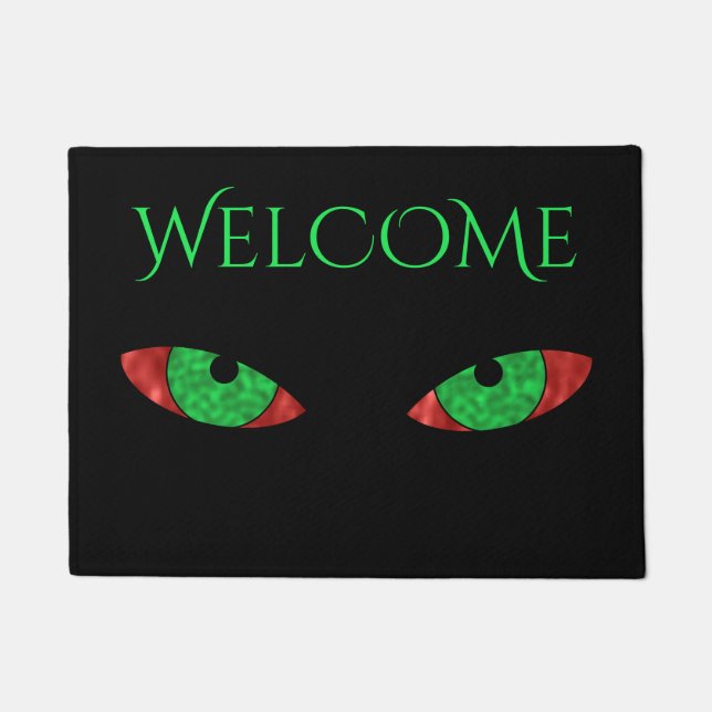 Evil Eyes Halloween Doormat (Front)
