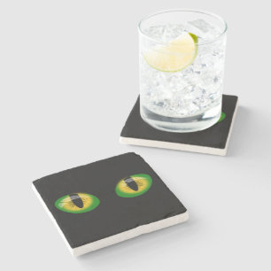 Evil eyes stone coaster