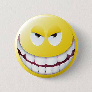 Evil Face 6 Cm Round Badge