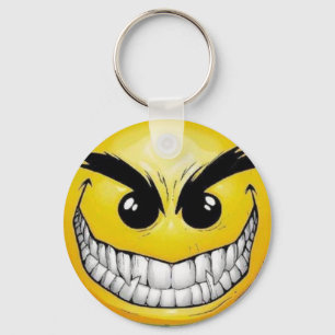 Evil face key ring