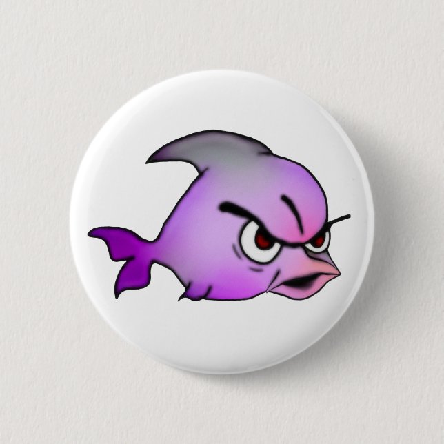 Evil Fish 6 Cm Round Badge (Front)