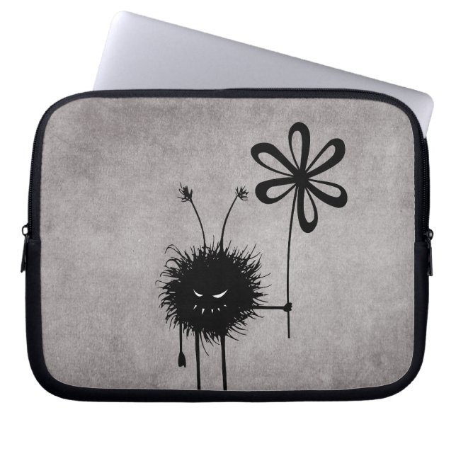 Evil Flower Bug Vintage 10in Laptop Sleeve (Front)
