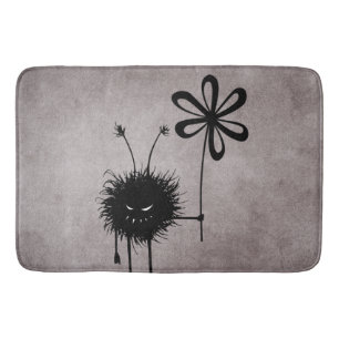 Evil Flower Bug - Vintage Cute Gothic Creature Bath Mat