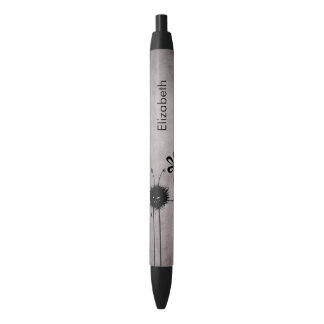 Evil Flower Bug Vintage Gothic Personalised Black Ink Pen