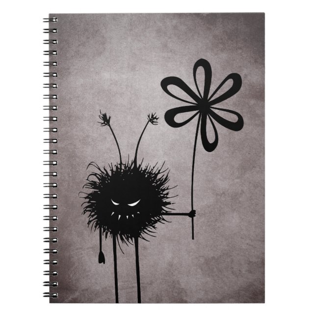 Evil Flower Bug Vintage Notebook (Front)