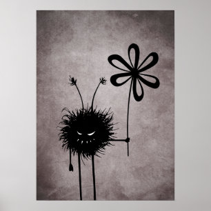 Evil Flower Bug Vintage Poster