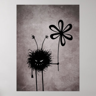 Evil Flower Bug Vintage Poster
