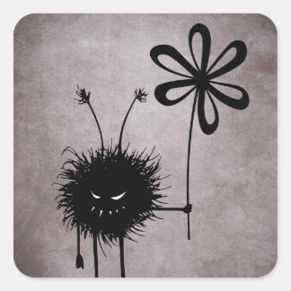 Evil Flower Bug Vintage Sticker