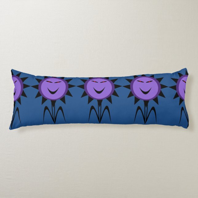 Evil Flower Kawaii Goth Halloween Body Pillow (Front)
