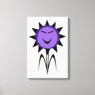 Evil Flower Kawaii Goth Halloween Canvas Print