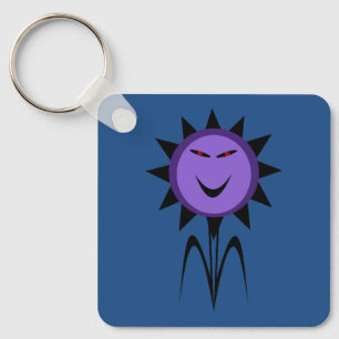 Evil Flower Kawaii Goth Halloween Custom Key Ring