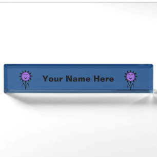 Evil Flower Kawaii Goth Halloween Custom Nameplate