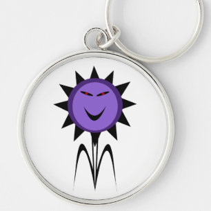 Evil Flower Kawaii Goth Halloween Keychain