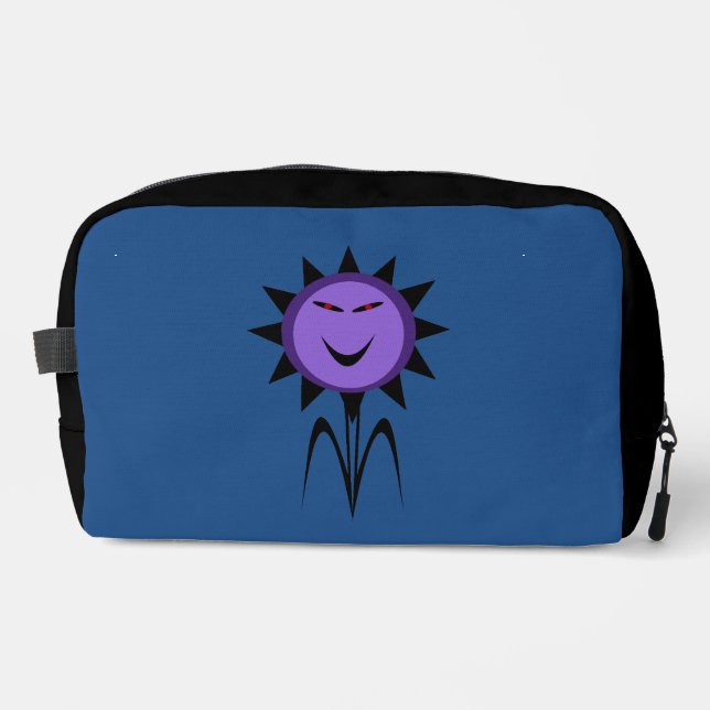 Evil Flower Kawaii Goth Halloween Patterned Dopp Kit (Front)