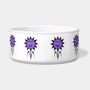 Evil Flower Kawaii Goth Halloween Pet Bowl