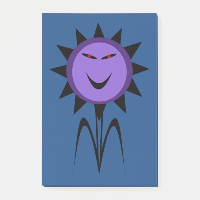 Evil Flower Kawaii Goth Halloween Post it notes (Front)