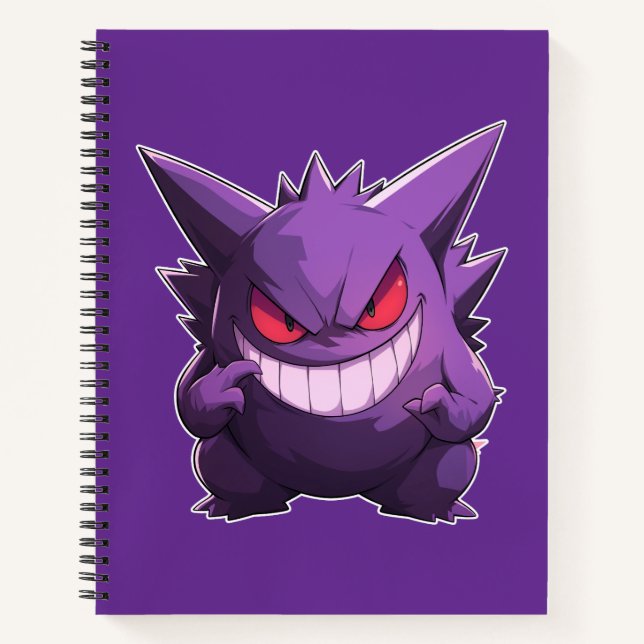 Evil Gengar Notebook In purple Colour From Pokemon (Front)