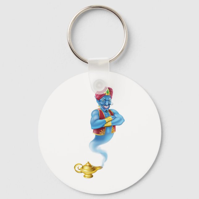 Evil genie and magic oil lamp key ring (Front)
