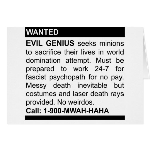 Image of Evil Genius Ad