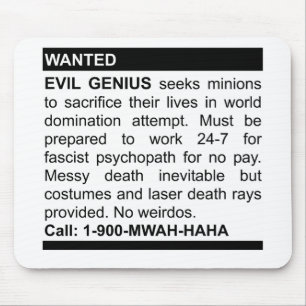 Evil Genius Ad Mouse Mat