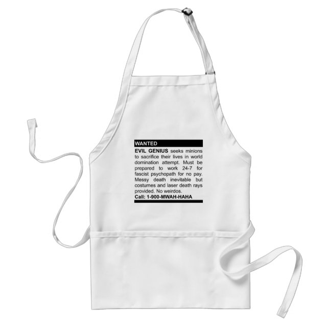 Evil Genius Ad Standard Apron (Front)