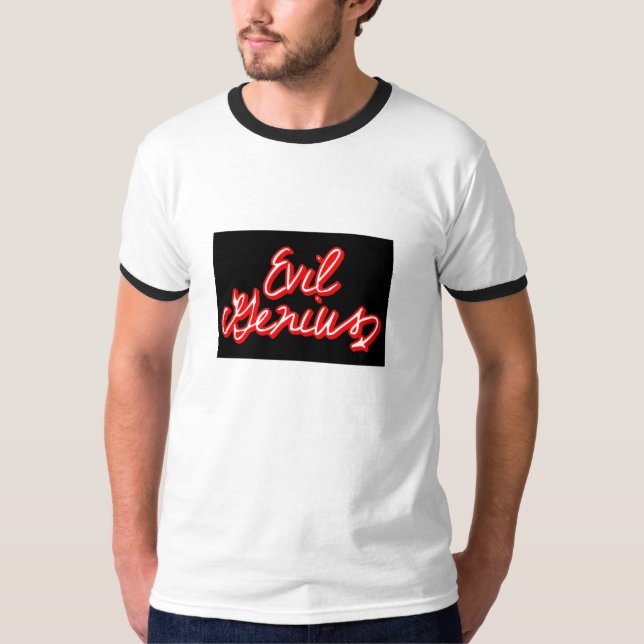 Evil Genius Black/Red Ringer T-Shirt (Front)