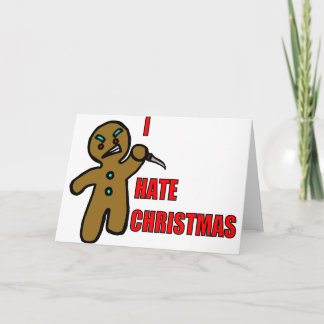 Evil Gingerbread Man Holiday Card