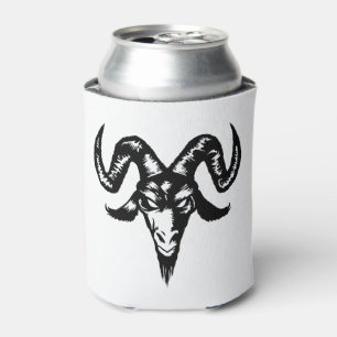 Evil Goat Head (black) Can Cooler