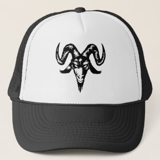 Evil Goat Head (black) Trucker Hat