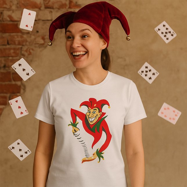Evil Grinning Jester Joker with Jack-in-the-Box  T-Shirt (Creator Uploaded)