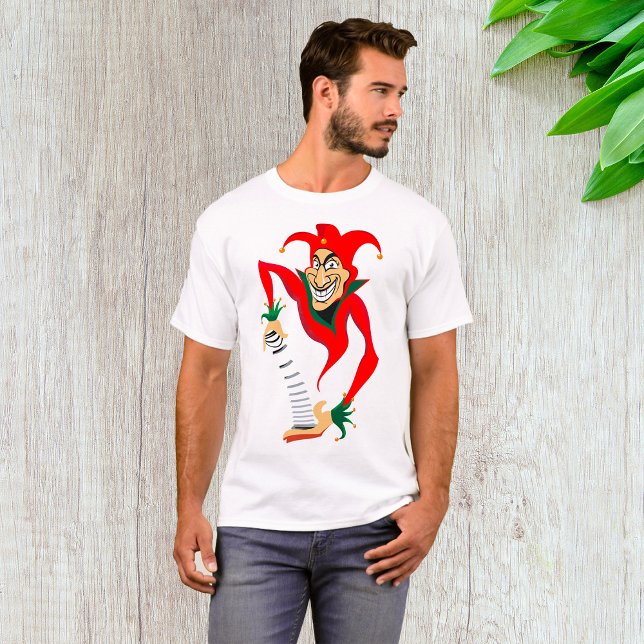Evil Grinning Jester Joker with Jack-in-the-Box  T-Shirt (Creator Uploaded)