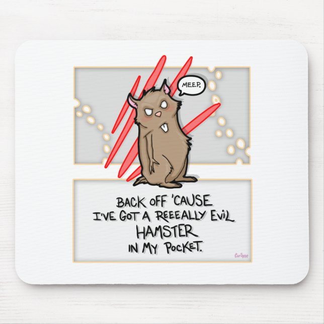 Evil Hamster! Mouspad Mouse Mat (Front)