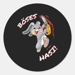 Evil Hasi Shirt Easter Bunny Halloween Carnival _1 Classic Round Sticker