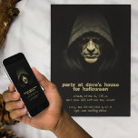 Evil Hooded Demon Monster Halloween Party  Invitation<br><div class="desc">A perfectly creepy invitation you can personalise for any horrific party you would like to host. Darkly gothic and frightening themed birthday, anniversary, dinner party, game night, Halloween party, ... whatever scares your pants off. The invitations are simple, modern and minimalist, and convey just the right amount of information to...</div>
