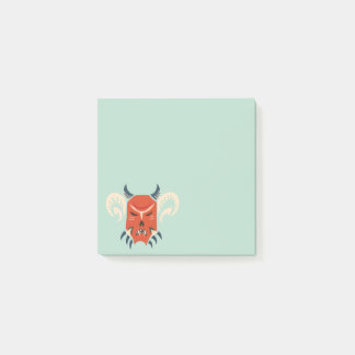 Evil Horned Demon Mask Post-it Notes