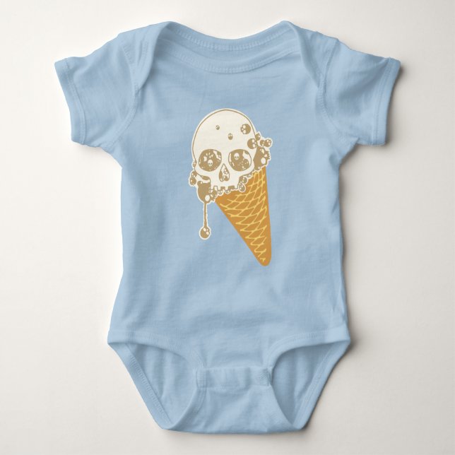 Evil Ice Cream Cone Baby Bodysuit (Front)